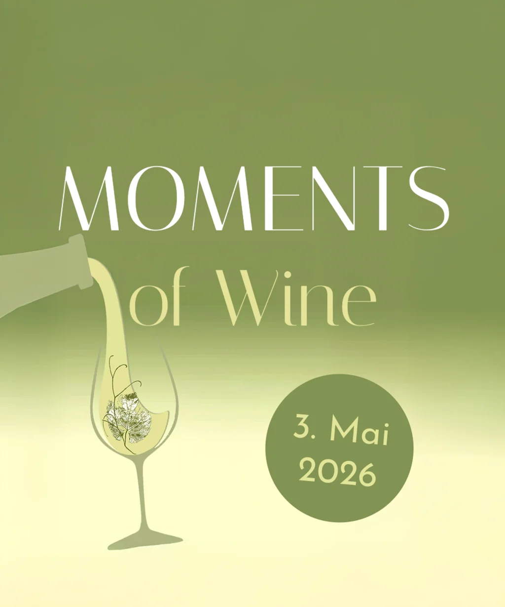 Moments of Wine Event am 3. Mai 2026 mit Weinflasche und Glas
